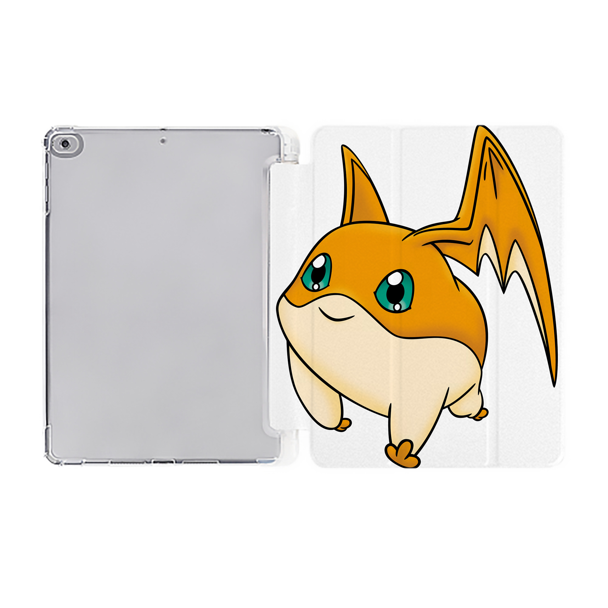 （画像用） Digimon デジタルモンスター/デジモン IPad ケース ペン収納付き 三つ折りスタンド PUレザー×シリコン 対応機種9.5/10.5/10.9インチ